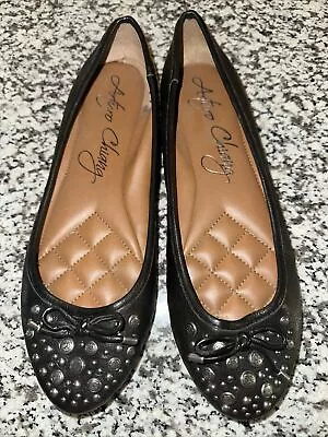 Arturo Chiang LYNAH Studded Leather Flats With Bow  Size 8M Ballet Worn Once • $21.99