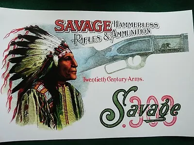 Savage Firearms Advertising Poster .303 Savage Rifle • $7.50