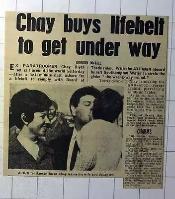 1970 Chay Blyth Leaving Southampton Farewell To Maureen And Samantha • £5