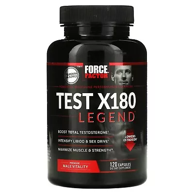 Force Factor Test X180 Legend ~ Test Booster Muscle Builder ~ 120 Caps Exp 09/27 • $29.99