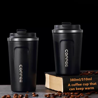 Stainless Steel Coffee Mug 510ML Thermos Vacuum Insulated Car Coffee Cup Travel • $14.91