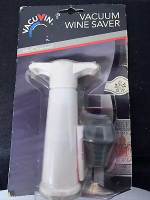 $7 • Buy Vacu Vin Vacuum Wine Saver Pump With Wine Stopper - White - NEW