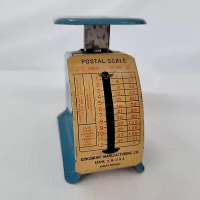 Vintage Small Blue Postal Letter Scale Kingsbury Manufacturing Keene NH • $15