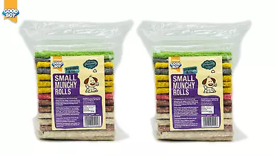 2 X 100 Pks Goodboy Premium Quality Mixed Munchy Rolls  Dog Treat Chew 05194 • £13.48