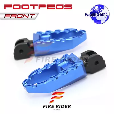 BUZZ Touring Front Wide Foot Pegs Blue For XV500 Virago 92 93 94 95 96 97 98 • $47.22