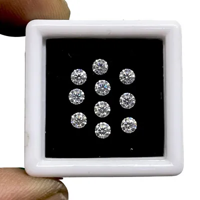 VVS 10 Pcs D Color Loose White Moissanite 3mm Round Diamond Cut Wholesale Lot • $22.49