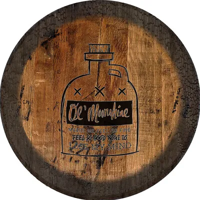 Ol Moonshine Jug Tennessee Sign Large Oak Whiskey Barrel Wood Wall Decor • $79.95