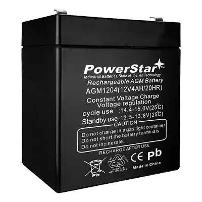 PowerStar Replaces ADT CA1240 12V 4Ah SLA Alarm Battery • $29.98