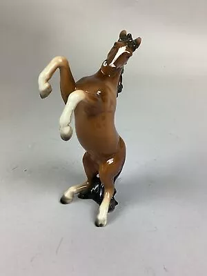 Vintage Norcrest Rearing Glossy Porcelain Horse - 6 3/4” • $15