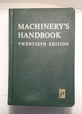 Machinery's Handbook Oberg & Jones 20th Twentieth Edition 1976 Machinist • $39.99