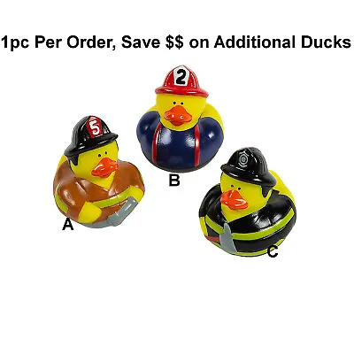 Fire Fighter Rubber Duckies Ducks - Choose  Style - Jeep Ducking - US Shipper • $9.99