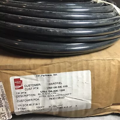 .274  ID X 3/8  OD X 100 Ft - Black Flexible Nylon Tubing UN2-06-BK-100 -40-225F • $28