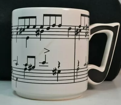 Sheet Music Note Handle Chadwick Miller Music Coffee Tea Cup Mug 1984 #96197 • $12.95