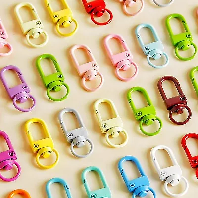 5Pcs Lobster Swivel Clasp Snap Hooks Key Ring Jewellery Making Findings • £3.90