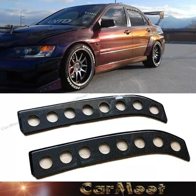 Fit LANCER 02-07 EVO 7-9TH Sedan Tuning Carbon Fiber Window Side Vents Cover Set • $237.77