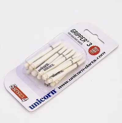 Unicorn Gripper 3 Nylon Dart Stems – White – Medium – Value Pack 5 Sets • £24.95