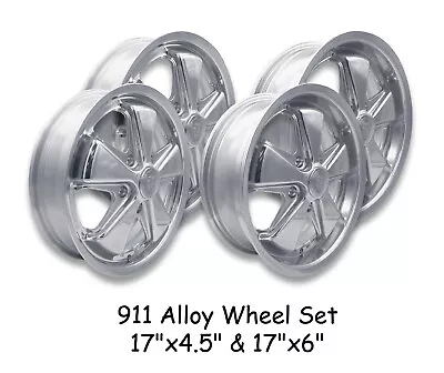 Vw Type 1 2 Bug Bus Ghia Empi 17  Porsche Alloys 911 Fuchs Wheel Set - 4½  & 6's • $1950