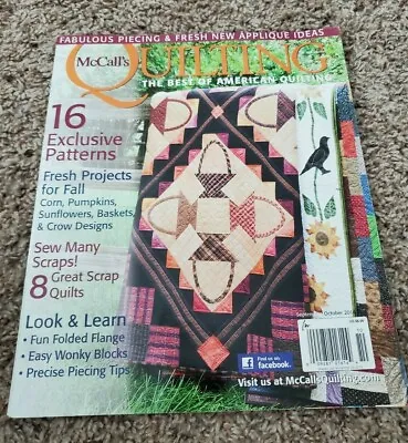 $9.25 • Buy McCalls Quilting Magazine Sewing Patterns  Sept/Oct  2014 16 Patterns FREE SHIP