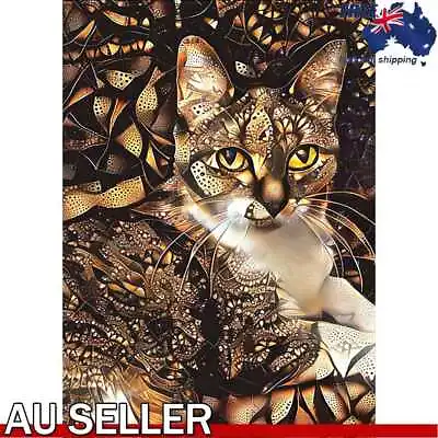 $12.59 • Buy 5D Diamond Painting Kit Cat Square Diamonds DIY Animal Crafts