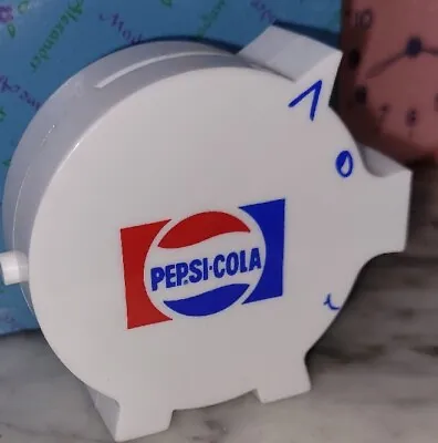 Vintage Pepsi Plastic Pig Piggy Bank Coin Bank Pepsi Advertising Promo PepsiCola • $8.30