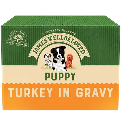 £47.99 • Buy James Wellbeloved Puppy Wet Dog Food Pouch Turkey & Rice Gravy 40 X 150g (4 BOX)