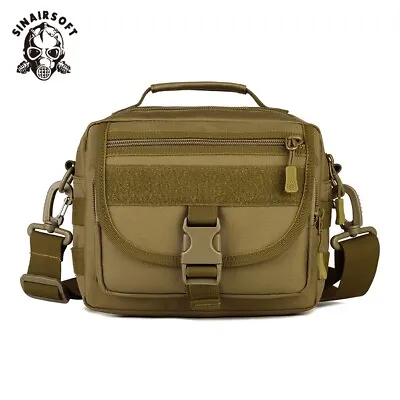 Tactical Mens Molle Shoulder Messenger Bag Crossbody Pack Outdoor Handbag Hiking • $19.99