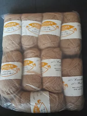 Vintage Jaeger Spiral Spun Knitting Yarn 50% Camelhair & 50% Wool 9x1oz (28.3g)  • £12