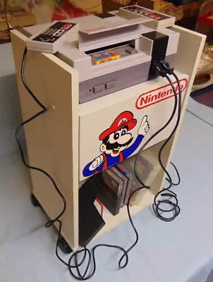 Vintage Nintendo Mario Video Game Rolling Storage Cart Cabinet 1989 (cart Only) • $399.99