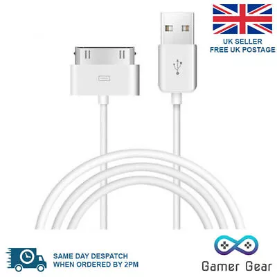 1m Old Type USB Charger Sync Data Cable Lead For IPhone IPad IPod Touch Shuffle • £2.95