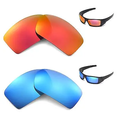 New Walleva Polarized Fire Red + Ice Blue Lenses For Oakley Gascan • £34.42