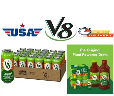$15.99 • Buy V8 Original 100% Vegetable Juice, Vegetable Blend With Tomato Juice (Pack Of 24)
