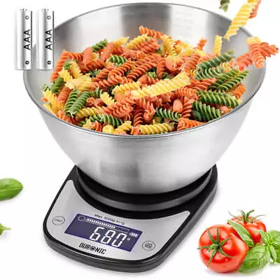 Duronic Black Digital Kitchen Scales KS5000 BK/SS | 2.5L Bowl | 5KG Capacity | D • £24.99