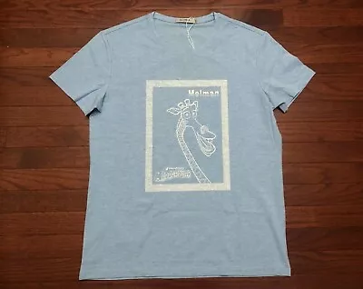 New Dreamworks Madagascar T Shirt Mens Large Melman Giraffe Blue White Hla Nwt • $14.99