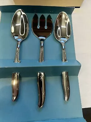 Vintage MarCrest Citation Stainless Steel Serving Spoons Atomic 3 Starburst MCM • $24