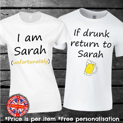 Funny Matching T-shirt Set  If Drunk Return To  Couples Family Wedding Gift • £10.95