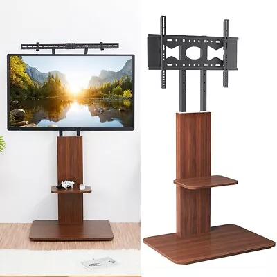 Retro Heavy Duty Floor TV Stand Shelf Height Adjustable For Samsung LG 32 -65  • $135.93