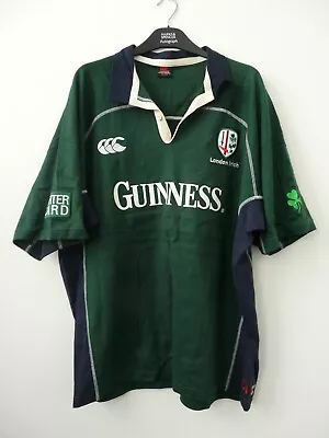 Vintage LONDON IRISH Rugby Shirt Men's CANTERBURY Jersey 2005-2006 Union 2XL • £26.01