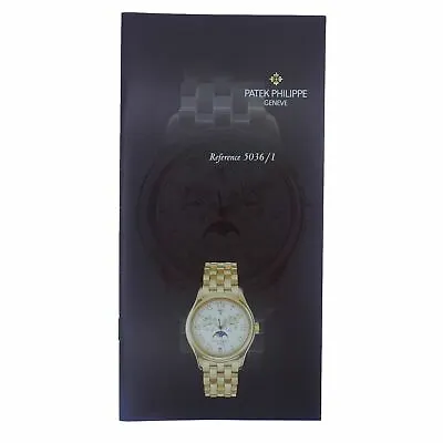 Patek Philippe Ref. 5036/1 Selfwinding Wristwatch Instructions Manual - 06.98 • $350