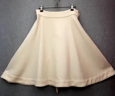 Miss Sixty Size M Cream Coloured Tie Waist Heavy Fabric Circle Skater Skirt • $29