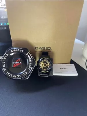 Casio G-Shock Analogue/Digital Mens Black/Gold Watch GA110GB-1A GA-110GB-1ADR • $90