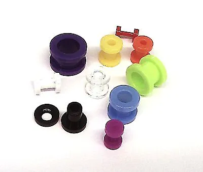 PAIR - Premium QUALITY Acrylic Screw Fit Flesh Ear Plugs **TUNNELS** - UK • £3.29