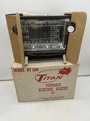Vintage Titan Portable Electric Heater 1400W Model RT 10A Tip-Off Safety +Box • $79.99