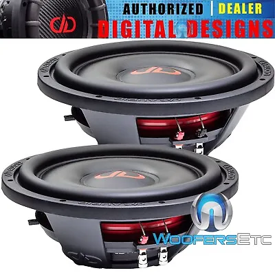 (2) Dd Audio Sl612-d2 12  Slim Shallow 1200w Dual 2-ohm Subwoofers Bass Speakers • $558