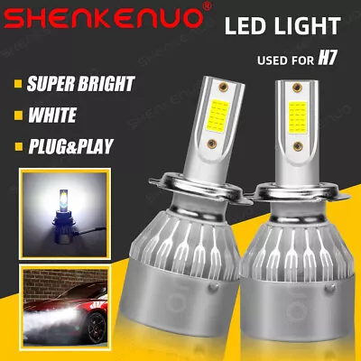 H7 Xenon White LED High/Low Beam Headlight Bulbs 2X For BMW E90 F30 328i 330i • $18.99