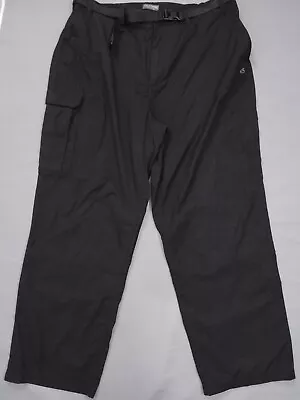 Mens Craghoppers Trousers Size 40 R Hiking Black Relaxed Fit With Belt • £17.99