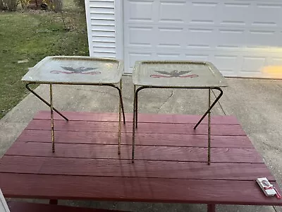 2 Mid Century Vintage Eagle Fiberglass Tv Trays • $30