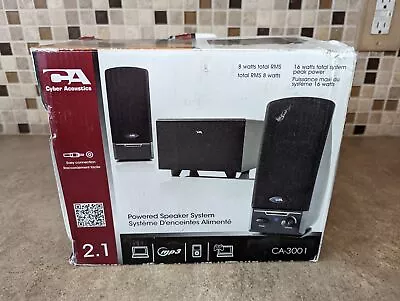 Ca-3001 Cyber Acoustics Powered Speakers System Ula3-8 • $37.95