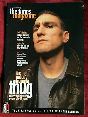 TIMES Magazine 28/11/1998 VINNIE JONES Lee Evans Maggi Hambling George Melly UK • £14.99