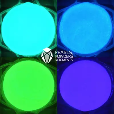 ULTRA Glow In The Dark Powder Fluorescent Paint Pigment Nail Art Polish Dip • £37.79