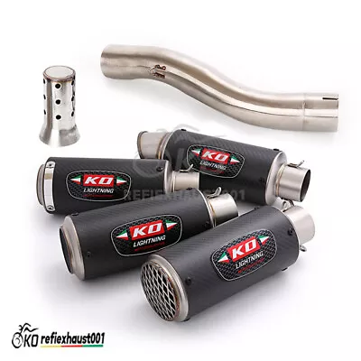 For Kawasaki Ninja ZX10R 2004-2005 Exhaust Middle Link Pipe System 51mm Muffler • $128.47